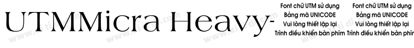UTMMicra Heavy字体转换